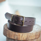 The Real McCaul Leathergoods Belts Standard 38mm Belt - Dark Brown Australian Made Australian Owned Solid Leather Men's Belt - Handmade in Australia - Brass Buckle