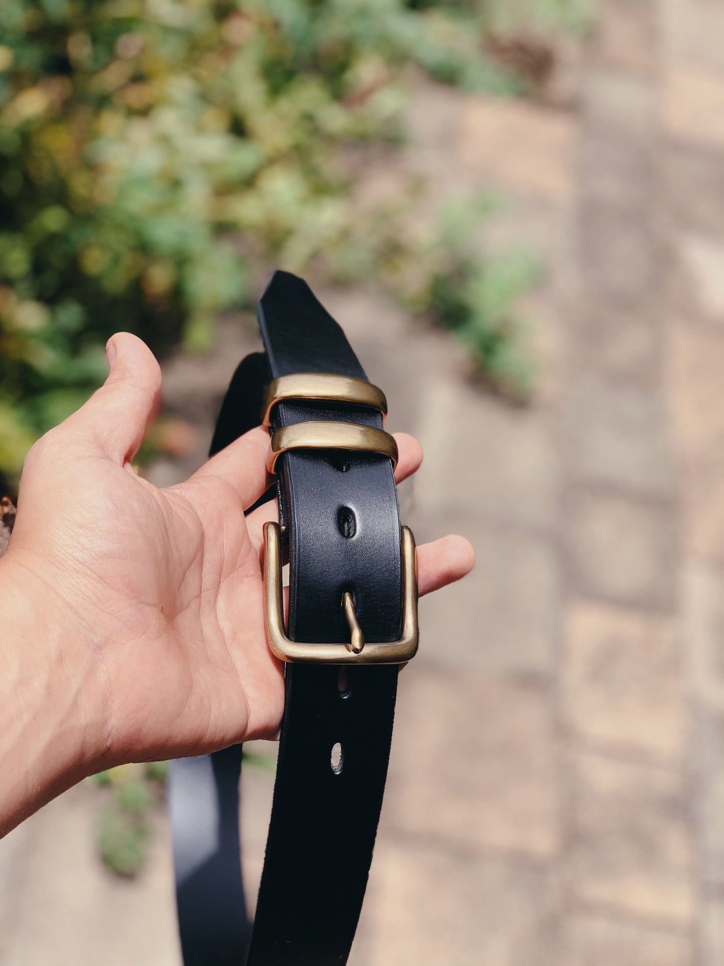 The Real McCaul Leathergoods Belts Standard 38mm Belt - Double Keeper - Black Australian Made Australian Owned Genuine Solid Cowhide Leather Belt - Handmade in Australia