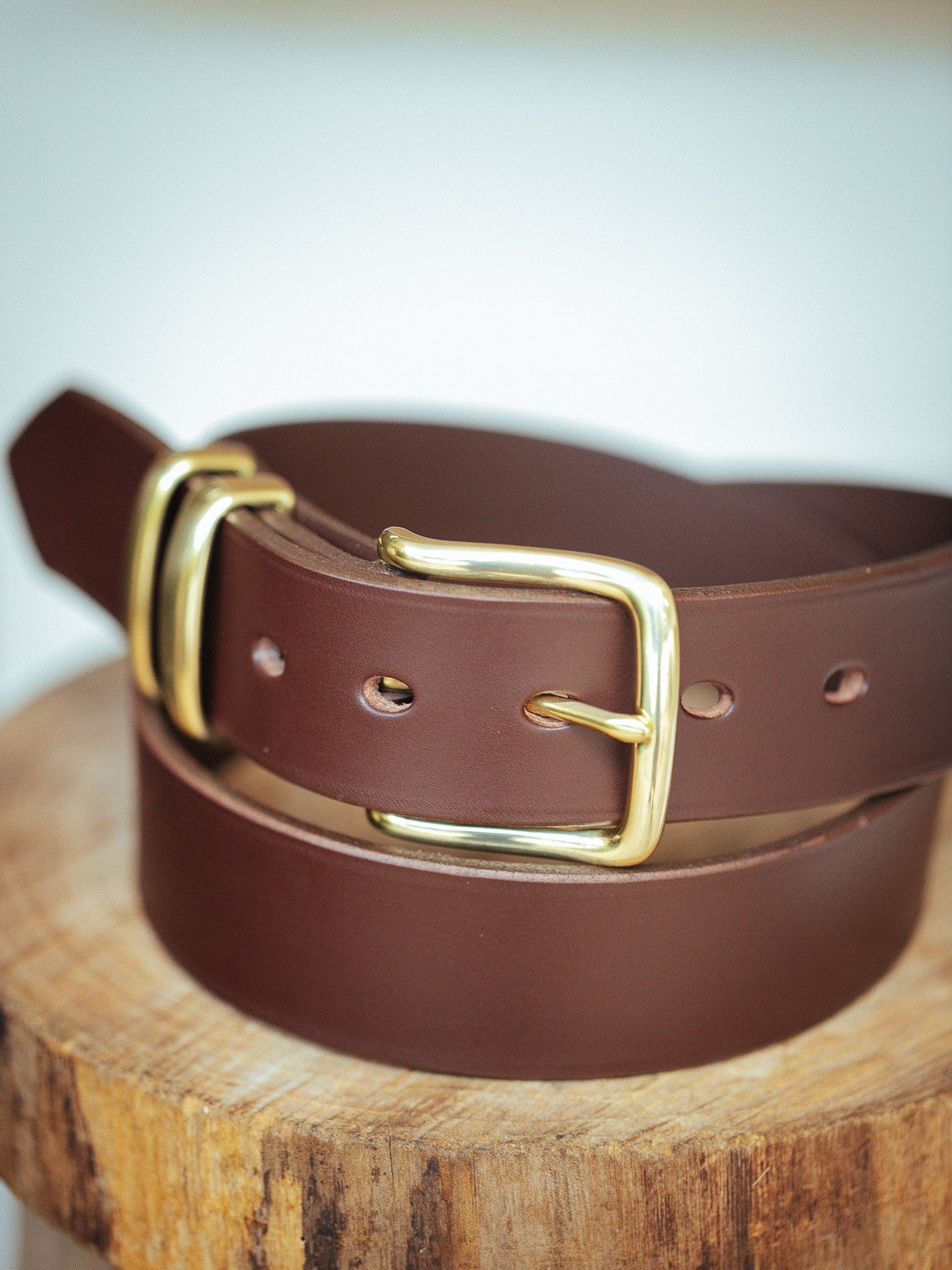 The Real McCaul Leathergoods Belts Standard 38mm Belt - Double Keeper - Cognac Australian Made Australian Owned Genuine Cowhide Leather Belt - Handmade in Australia