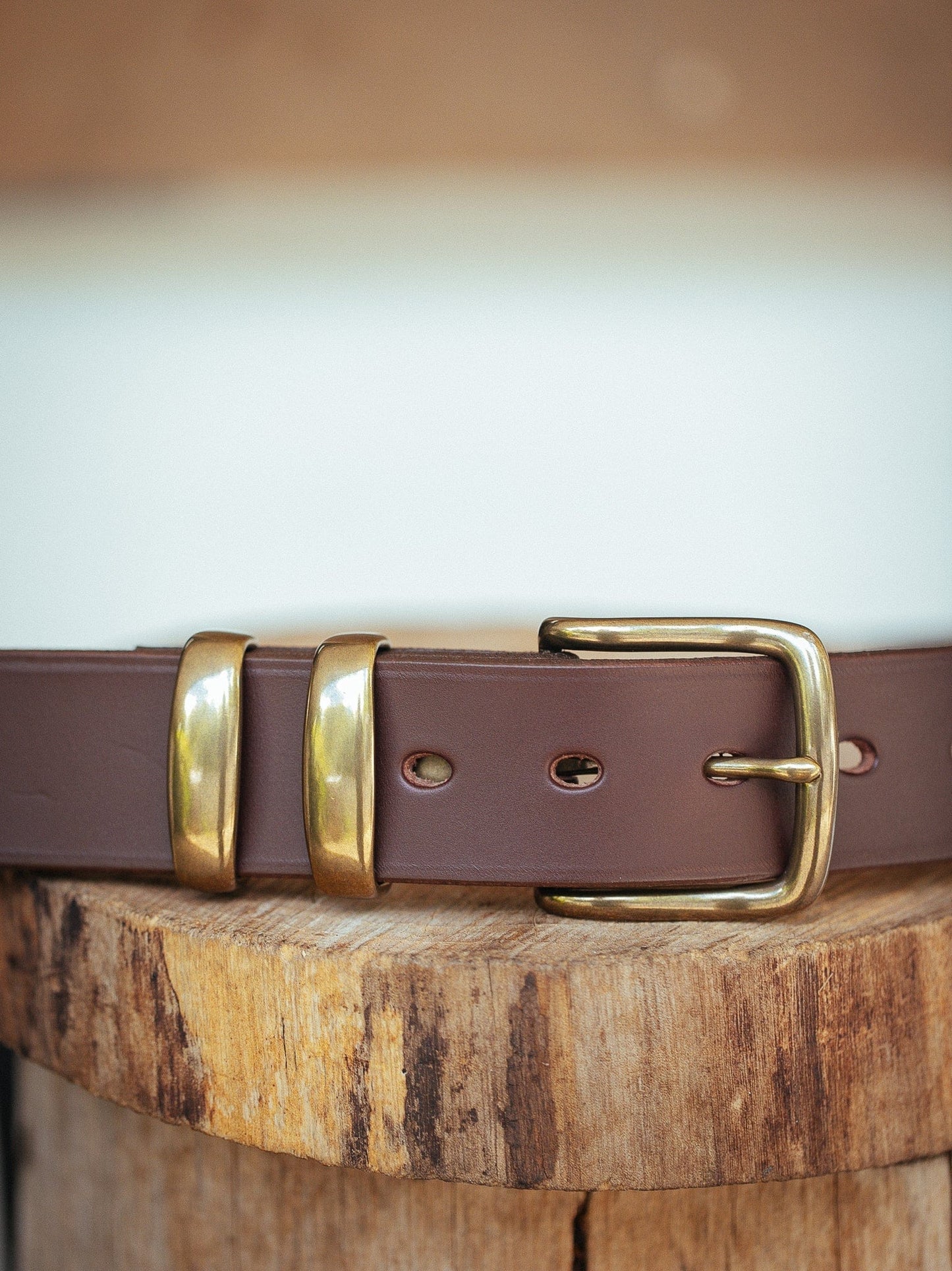 The Real McCaul Leathergoods Belts Standard 38mm Belt - Double Keeper - Cognac Australian Made Australian Owned Genuine Cowhide Leather Belt - Handmade in Australia