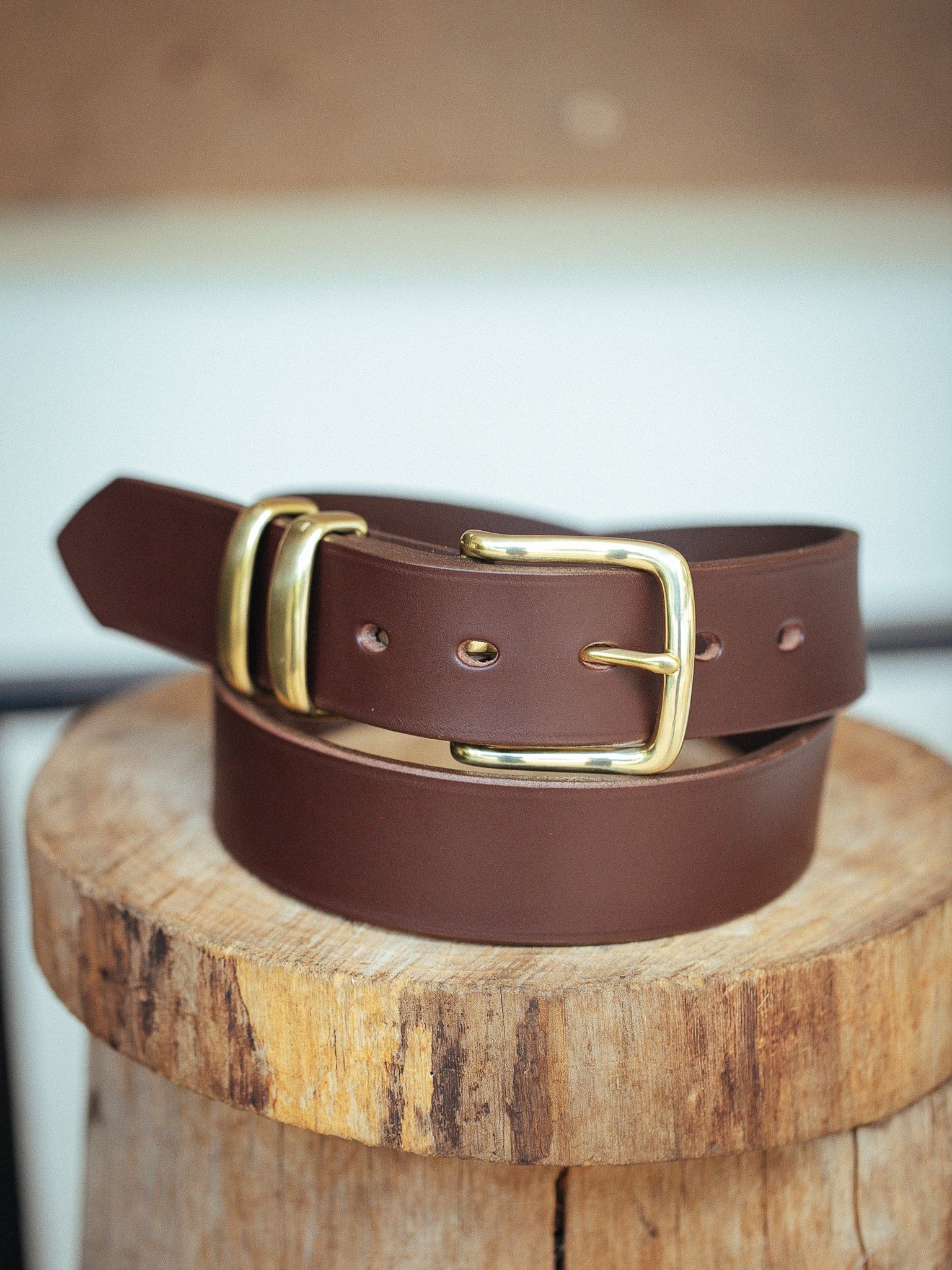 The Real McCaul Leathergoods Belts Standard 38mm Belt - Double Keeper - Cognac Australian Made Australian Owned Genuine Cowhide Leather Belt - Handmade in Australia