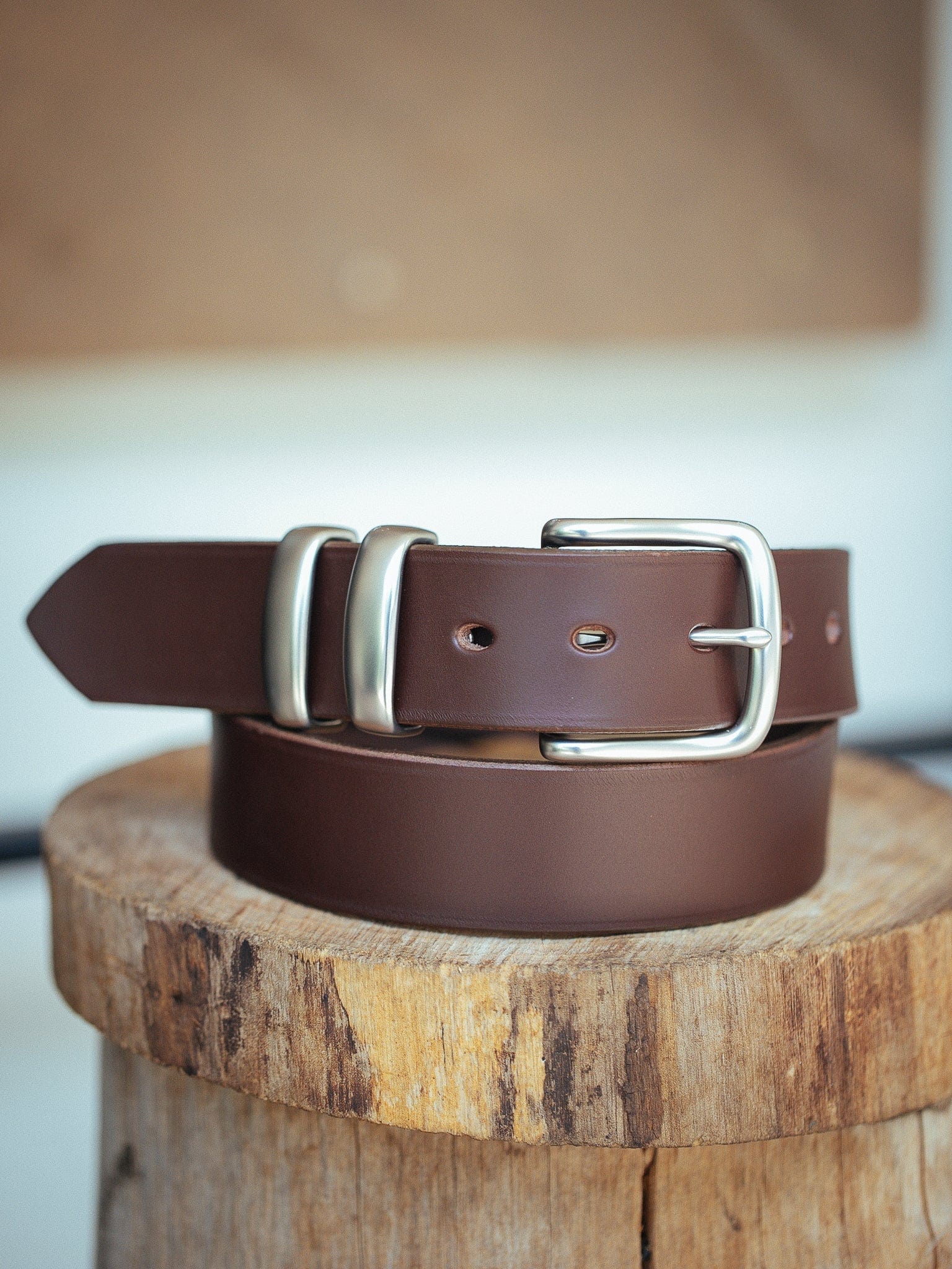 The Real McCaul Leathergoods Belts Standard 38mm Belt - Double Keeper - Cognac Australian Made Australian Owned Genuine Cowhide Leather Belt - Handmade in Australia