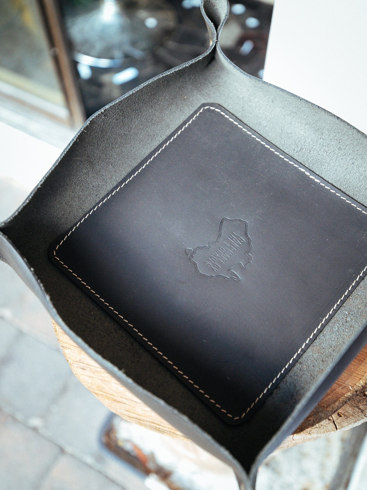 The Real McCaul Leathergoods Black / Small Deluxe Valet Tray Holder Australian Made Australian Owned