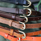 The Real McCaul Leathergoods Classic Narrow 20mm Belt - Black Australian Made Australian Owned Solid Leather Narrow Belt Made In Australia - 20mm  - Black