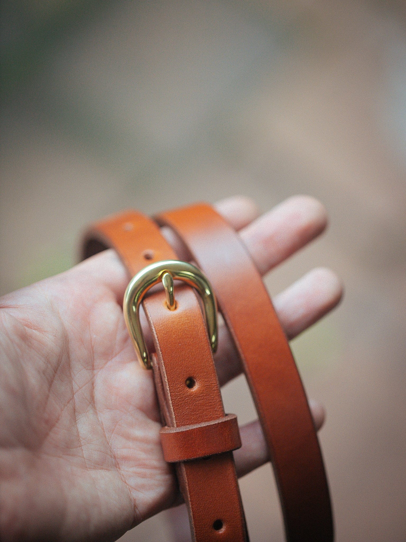 The Real McCaul Leathergoods Classic Narrow 20mm Belt - Tan Australian Made Australian Owned Leather Narrow Belt Made In Australia - 20mm  - Tan