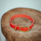 The Real McCaul Leathergoods Collar Classic Dog Collar - 15mm - Red Australian Made Australian Owned Leather Dog Collar with Brass Fittings- Australian Made