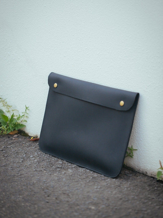 The Real McCaul Leathergoods Computer Accessories Black / Dark Sleeve Case for Tablet/Laptop - 13” - Horizontal Australian Made Australian Owned