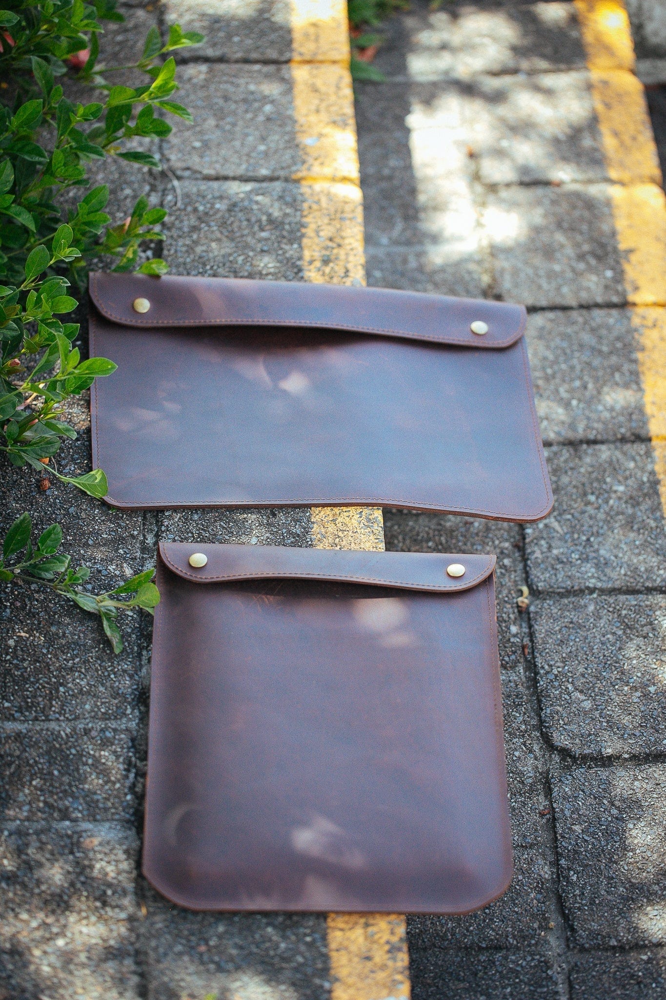 The Real McCaul Leathergoods Computer Accessories Sleeve Case for Tablet/Laptop - 15” - Vertical Australian Made Australian Owned