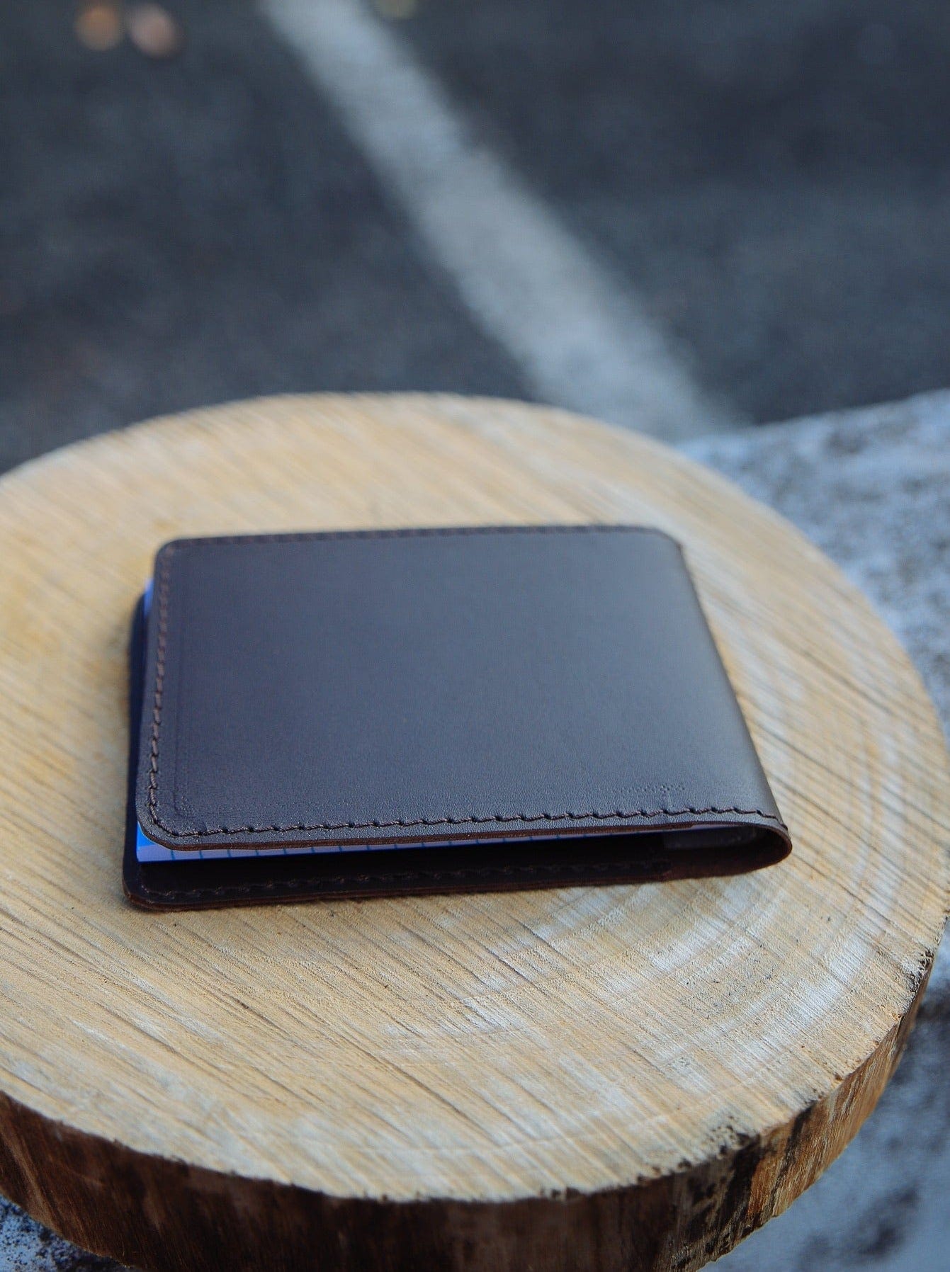 The Real McCaul Leathergoods Dark Brown Roo NoteBook Cover A7 Australian Made Australian Owned Kangaroo Leather NoteBook Cover Made In Australia