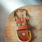 The Real McCaul Leathergoods Deluxe Rancher Dog Collar - 38mm - Tan Australian Made Australian Owned Leather Dog Collar with Brass Fittings- Australian Made