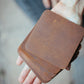 The Real McCaul Leathergoods Gift Tan / Square Rustic Coasters - Set of 6 Australian Made Australian Owned Leather Coaster Set (6) Made In Australia