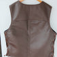 The Real McCaul Leathergoods Jackets Classic Lace Up Motorcycle Vest - Men's - Brown Australian Made Australian Owned Lace-Up Leather Motorcycle Vest in Cowhide- Australian Made