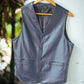 The Real McCaul Leathergoods Jackets Traditional Waistcoat Vest- Cowhide Leather Australian Made Australian Owned Leather Vest Jacket Waistcoat - Australian Made