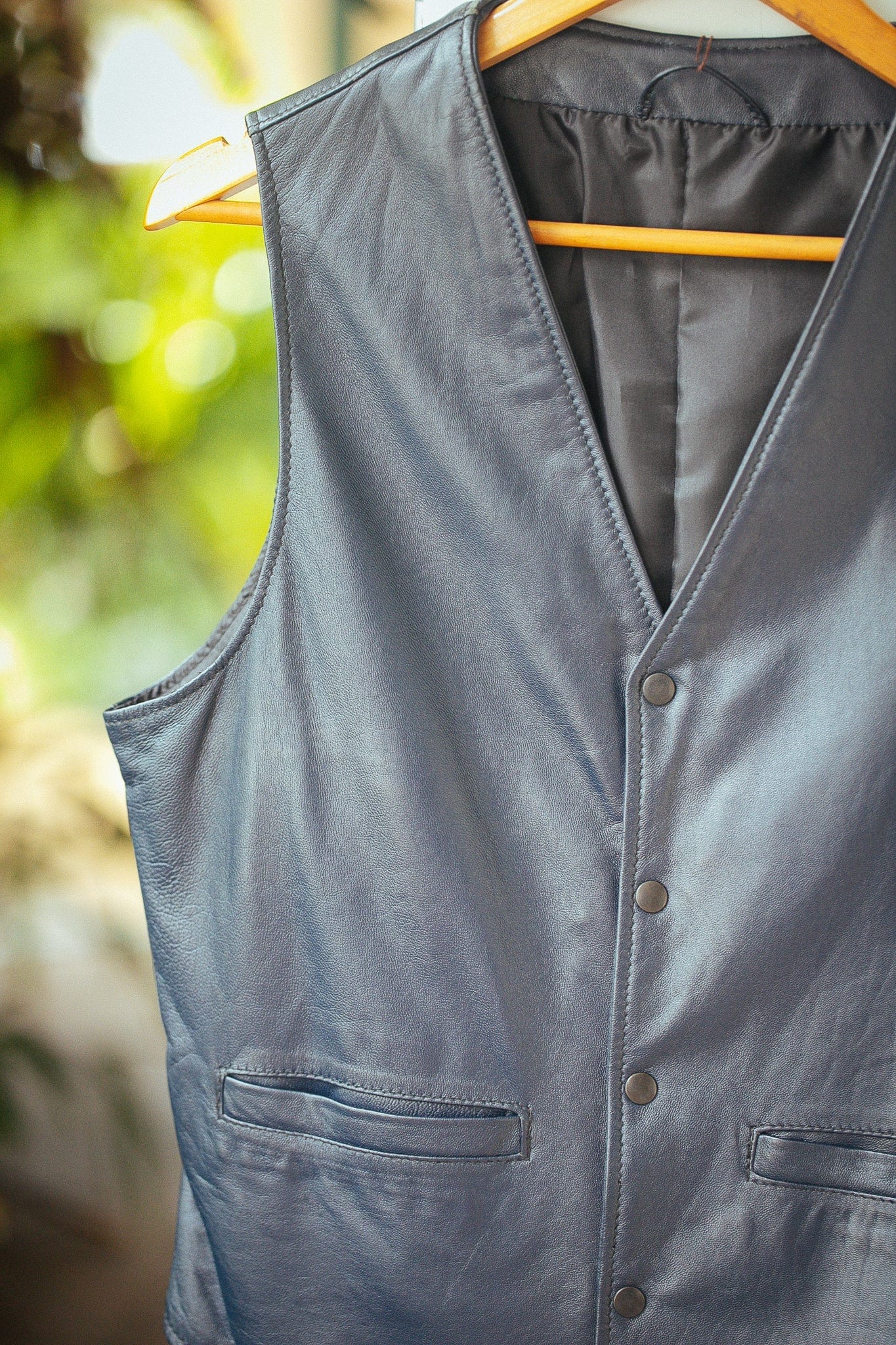 Traditional Waistcoat Vest Cowhide Leather