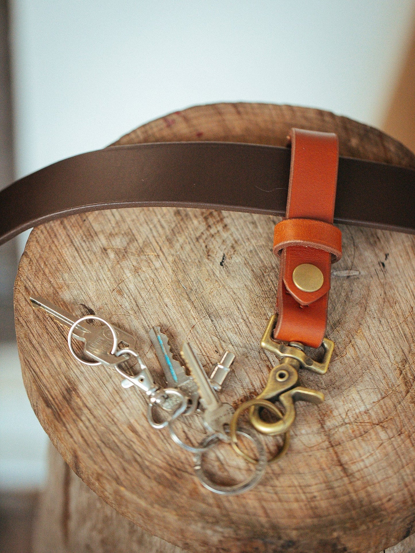 The Real McCaul Leathergoods Keyring Belt Loop Key Chain Lanyard Australian Made Australian Owned Leather Key Fob Holder Belt Hook Made In Australia