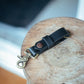 The Real McCaul Leathergoods Keyring Black / Antique Belt Loop Key Chain Fob Australian Made Australian Owned Leather Key Fob Holder Belt Hook Made In Australia