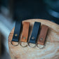 The Real McCaul Leathergoods Keyring Black / Gold Simple Key Loop Australian Made Australian Owned Leather Key Fob Holder Belt Hook Made In Australia