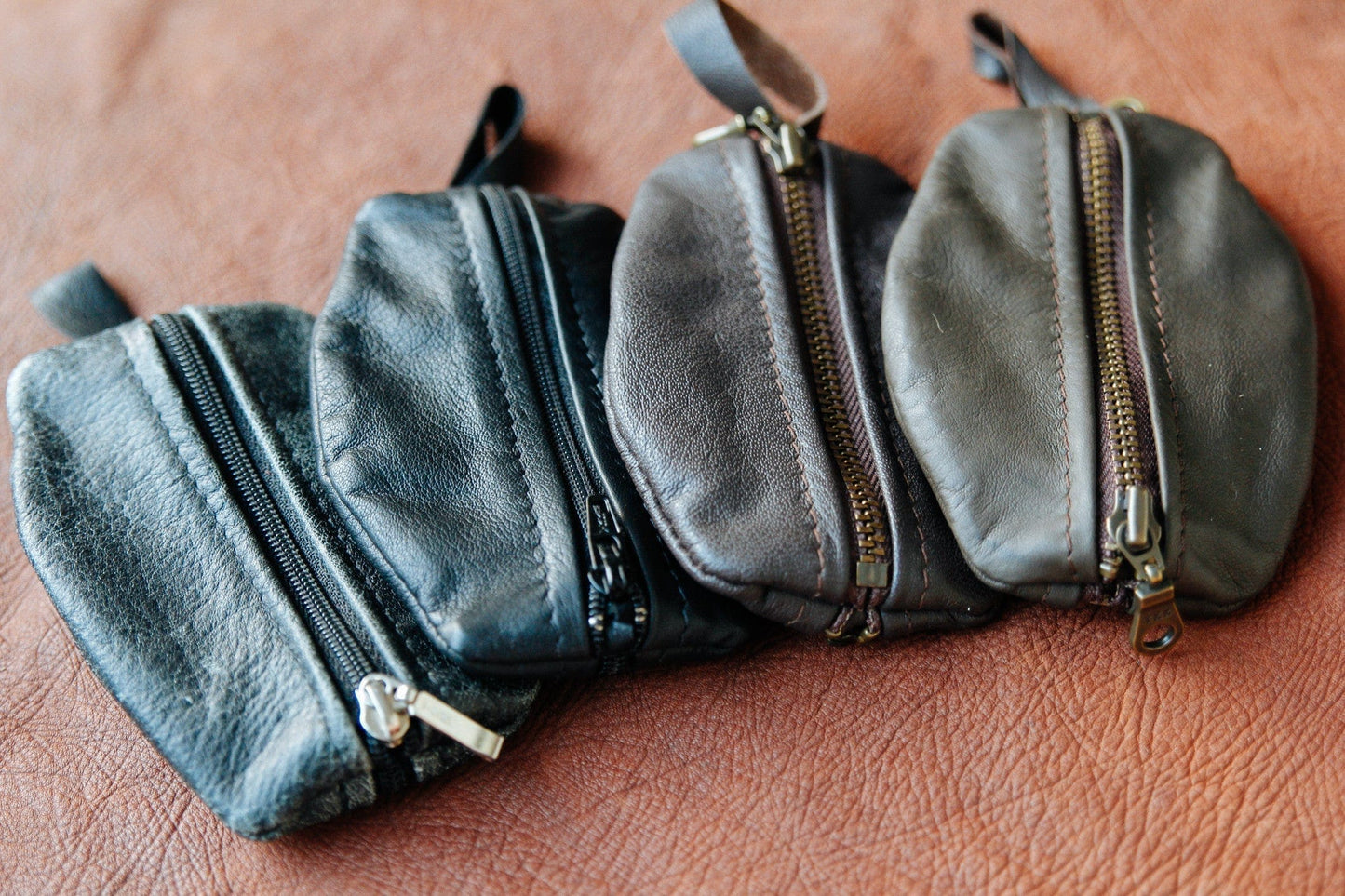 The Real McCaul Leathergoods Keyring Double Sided Key & Coin Pouch - Cowhide Australian Made Australian Owned Double Sided Key & Coin Pouch- MADE IN AUSTRALIA - Genuine Leather