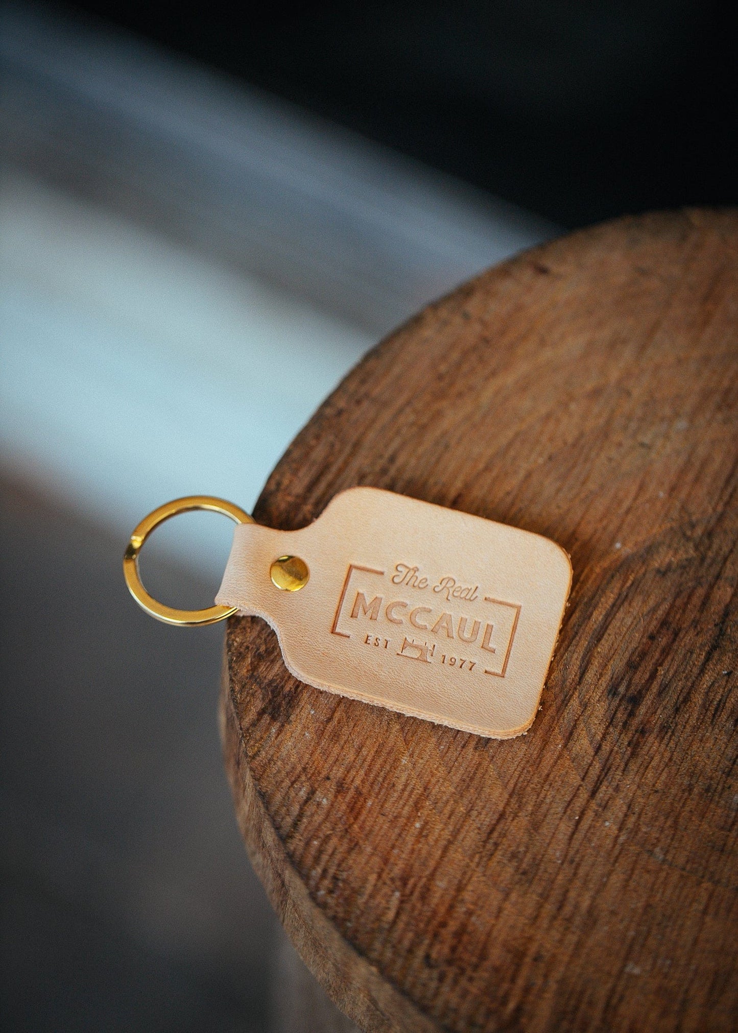 The Real McCaul Leathergoods Keyring Keyring - Branded Australian Made Australian Owned Leather Key Fob Holder Belt Hook Made In Australia