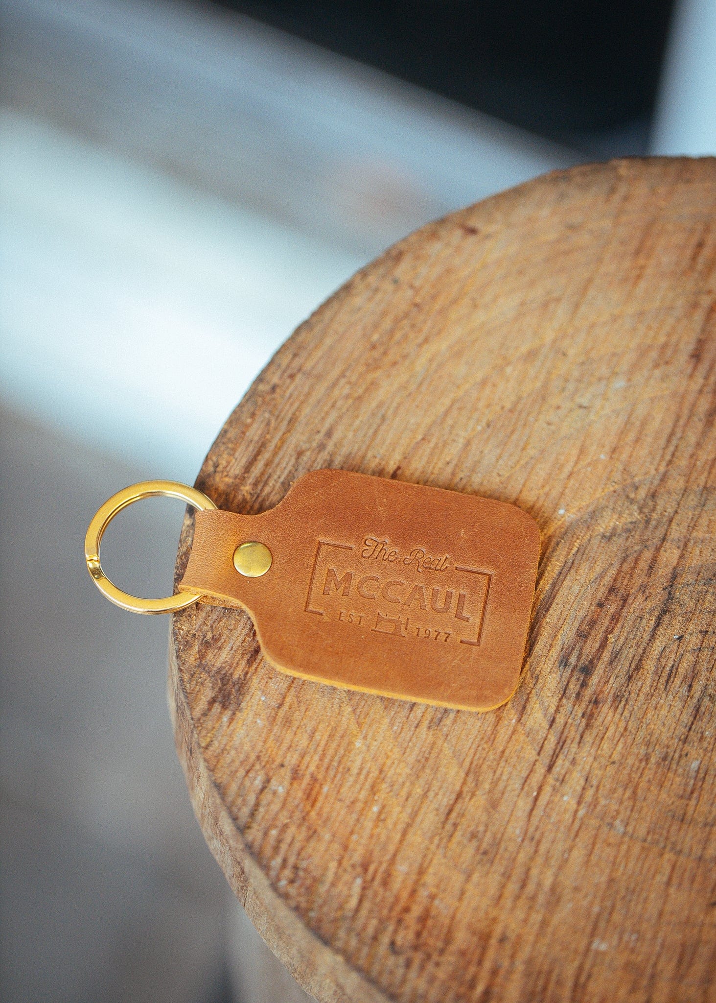 The Real McCaul Leathergoods Keyring Keyring - Branded Australian Made Australian Owned Leather Key Fob Holder Belt Hook Made In Australia