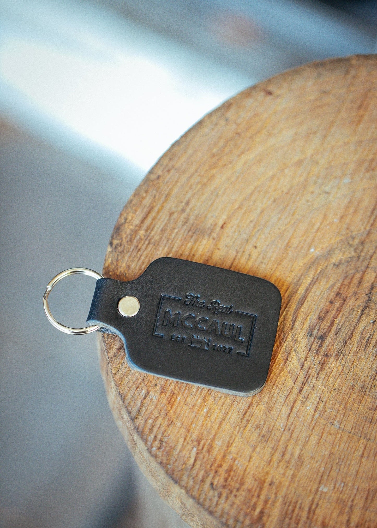 The Real McCaul Leathergoods Keyring Keyring - Branded Australian Made Australian Owned Leather Key Fob Holder Belt Hook Made In Australia