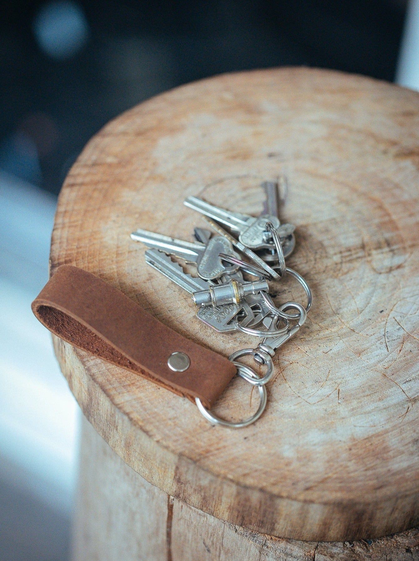 The Real McCaul Leathergoods Keyring Simple Key Loop Australian Made Australian Owned Leather Key Fob Holder Belt Hook Made In Australia