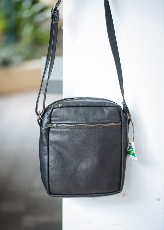 The Real McCaul Leathergoods Manbag Samuel Sidebag Australian Made Australian Owned Samuel Leather Sidebag Man Bag- Made In Australia