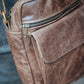 The Real McCaul Leathergoods Manbag Sydney Crossbody Satchel Australian Made Australian Owned Sydney Manbag Leather- Made In Australia- YKK Zips