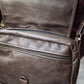 The Real McCaul Leathergoods Marble Brown / With Hooks Zeuss Satchel - Cowhide Australian Made Australian Owned Men's Leather Satchel Made In Australia- Laptop/iPad