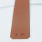 The Real McCaul Leathergoods Mid-Brown / Small Personalised Bookmark Australian Made Australian Owned Personalised Embossed Leather Bookmark Handmade in Australia