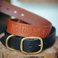 The Real McCaul Leathergoods Personalised Dog Collar 38mm Wide - Tan Australian Made Australian Owned Leather Dog Collar with Brass Fittings- Australian Made