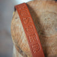 The Real McCaul Leathergoods Personalised Dog Collar 38mm Wide - Tan Australian Made Australian Owned Leather Dog Collar with Brass Fittings- Australian Made