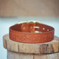 The Real McCaul Leathergoods Personalised Dog Collar 38mm Wide - Tan Australian Made Australian Owned Leather Dog Collar with Brass Fittings- Australian Made