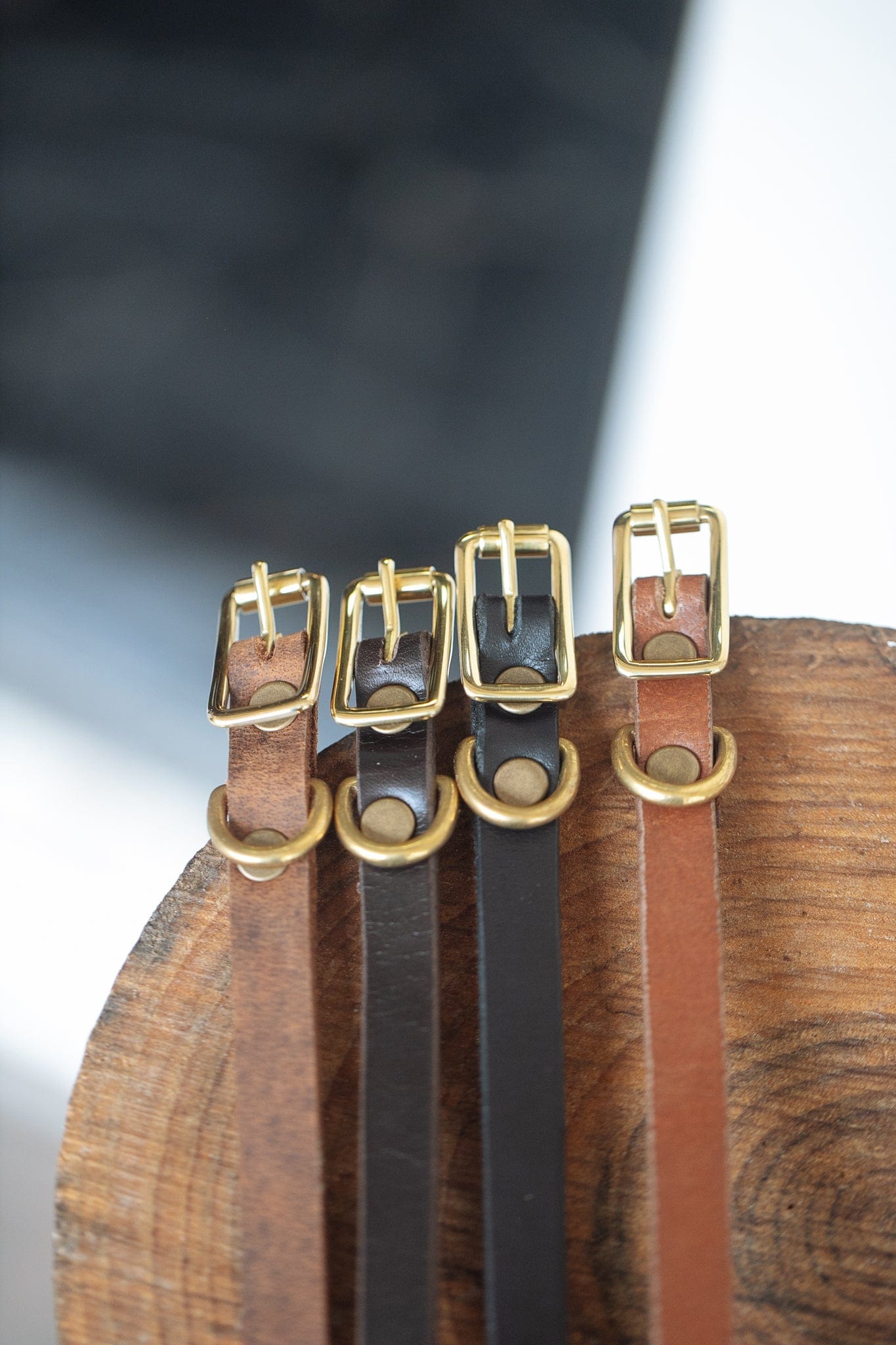 The Real McCaul Leathergoods Pet Collars & Harnesses Classic Dog Collar - 15mm - Dark Brown Australian Made Australian Owned Leather Dog Collar with Brass Fittings- Australian Made