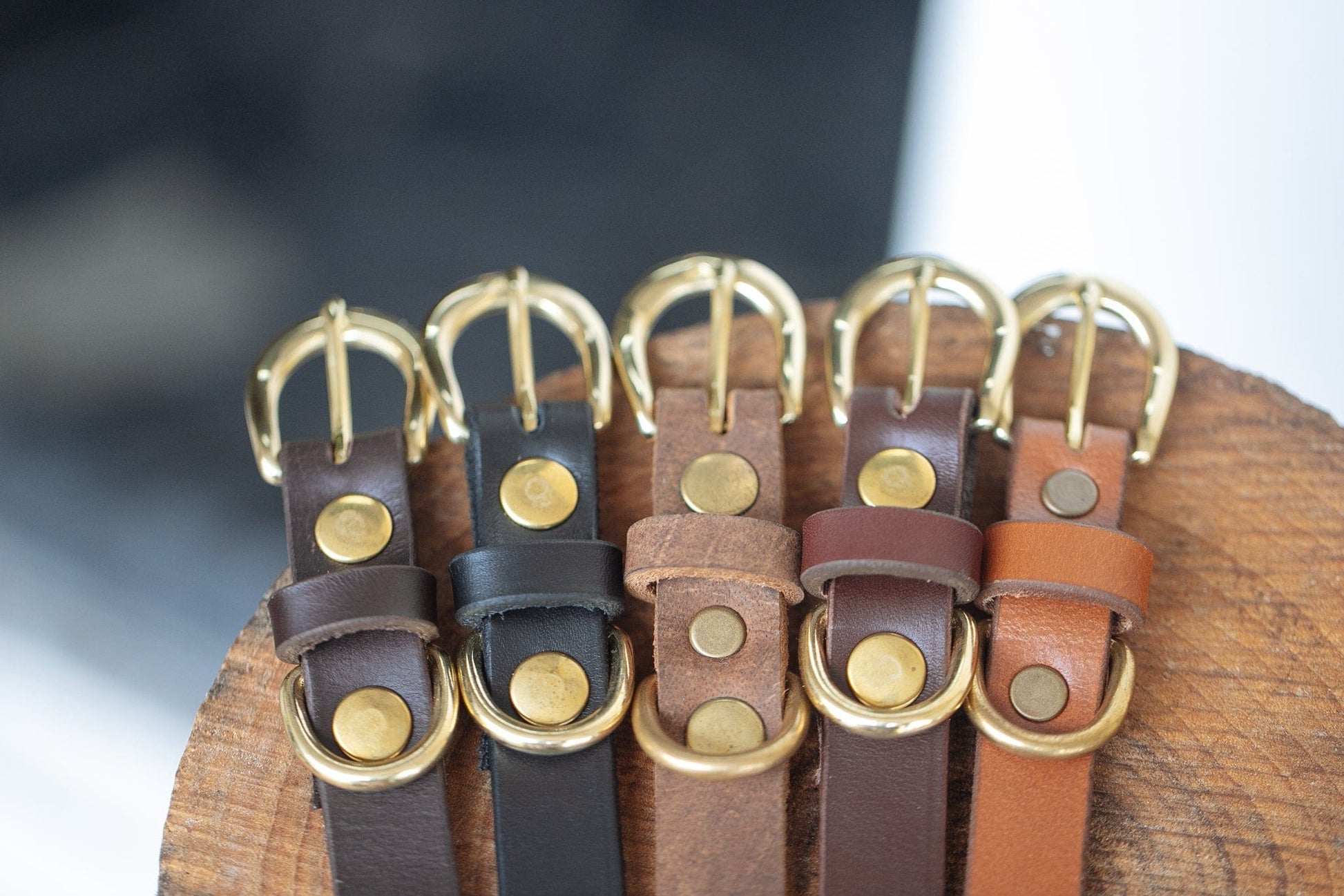 The Real McCaul Leathergoods Pet Collars & Harnesses Classic Dog Collar - 20mm - Black Australian Made Australian Owned Leather Dog Collar with Brass Fittings- Australian Made
