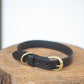 The Real McCaul Leathergoods Pet Collars & Harnesses Classic Dog Collar - 20mm - Black Australian Made Australian Owned Leather Dog Collar with Brass Fittings- Australian Made