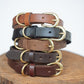 The Real McCaul Leathergoods Pet Collars & Harnesses Classic Dog Collar - 20mm - Black Australian Made Australian Owned Leather Dog Collar with Brass Fittings- Australian Made