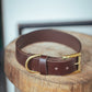 The Real McCaul Leathergoods Pet Collars & Harnesses Classic Dog Collar - 30mm - Cognac Australian Made Australian Owned Leather Dog Collar with Brass Fittings- Australian Made