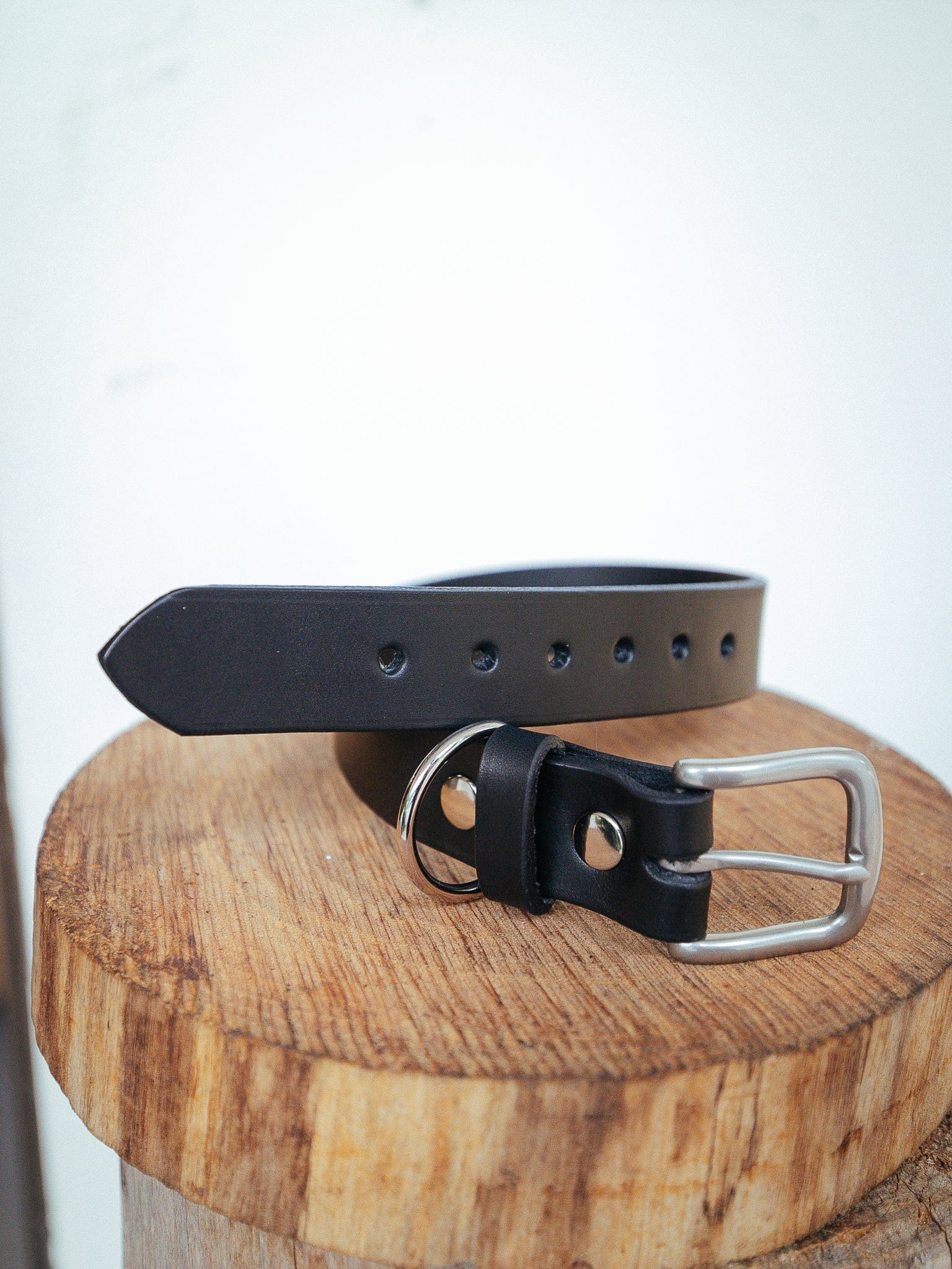 The Real McCaul Leathergoods Pet Collars & Harnesses Classic Dog Collar - 32mm - Black Australian Made Australian Owned Leather Dog Collar with Brass Fittings- Australian Made