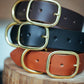 The Real McCaul Leathergoods Pet Collars & Harnesses Classic Dog Collar - 38mm - Black Australian Made Australian Owned Leather Dog Collar with Brass Fittings- Australian Made