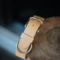 The Real McCaul Leathergoods Pet Collars & Harnesses Classic Dog Collar - 38mm - Natural Australian Made Australian Owned Leather Dog Collar with Brass Fittings- Australian Made