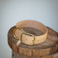 The Real McCaul Leathergoods Pet Collars & Harnesses Classic Dog Collar - 38mm - Natural Australian Made Australian Owned Leather Dog Collar with Brass Fittings- Australian Made