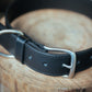 The Real McCaul Leathergoods Pet Collars & Harnesses Classic Dog Collar - Stitched - 38mm - Black Australian Made Australian Owned Leather Dog Collar with Brass Fittings- Australian Made
