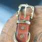 The Real McCaul Leathergoods Pet Collars & Harnesses Deluxe Rancher Dog Collar - 32mm - Tan Australian Made Australian Owned Leather Dog Collar with Brass Fittings- Australian Made