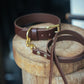 The Real McCaul Leathergoods Pet Collars & Harnesses Dog Collar & Leash Set - 30mm Wide - Cognac Australian Made Australian Owned Leather Dog Collar and Lead with Brass Fittings- Australian Made