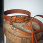 The Real McCaul Leathergoods Pet Collars & Harnesses Dog Collar & Leash Set - 30mm Wide - Tan Australian Made Australian Owned Leather Dog Collar and Lead with Brass Fittings- Australian Made