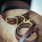 The Real McCaul Leathergoods Pet Collars & Harnesses Dog Collar & Leash Set - 32mm Wide - Cognac Australian Made Australian Owned Leather Dog Collar and Lead with Brass Fittings- Australian Made