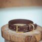 The Real McCaul Leathergoods Pet Collars & Harnesses Rancher Dog Collar - 30mm - Cognac Australian Made Australian Owned Leather Dog Collar with Brass Fittings- Australian Made