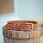 The Real McCaul Leathergoods Pet Collars & Harnesses Rancher Dog Collar - 32mm - Tan Australian Made Australian Owned Leather Dog Collar with Brass Fittings- Australian Made