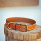 The Real McCaul Leathergoods Pet Collars & Harnesses Rancher Dog Collar - 32mm - Tan Australian Made Australian Owned Leather Dog Collar with Brass Fittings- Australian Made